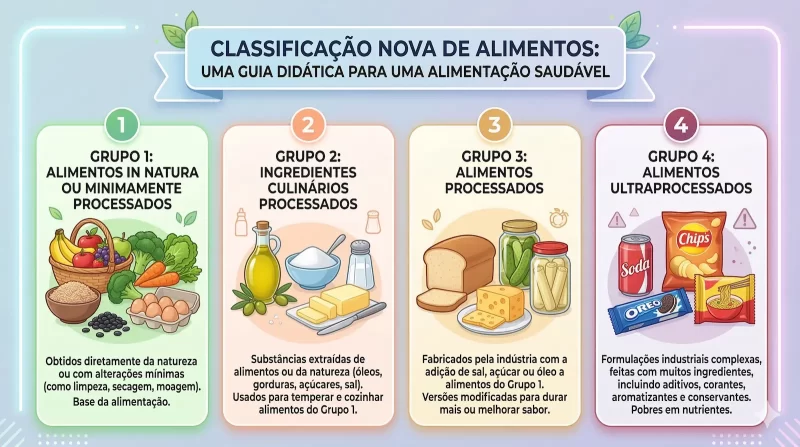 O que é a classificação NOVA e como ela classifica os alimentos