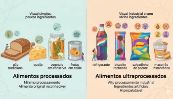 Diferença entre alimentos processados e ultraprocessados