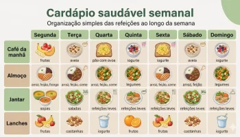 Cardápio saudável semanal: como montar um plano simples e equilibrado