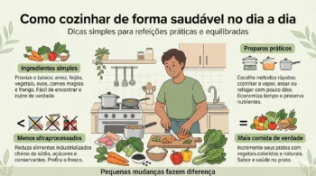 Como cozinhar de forma saudável no dia a dia: dicas simples e práticas