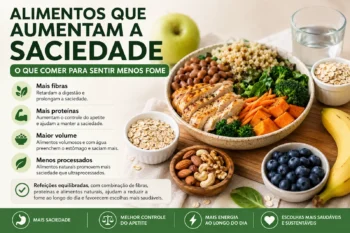 Alimentos que aumentam a saciedade: o que comer para sentir menos fome