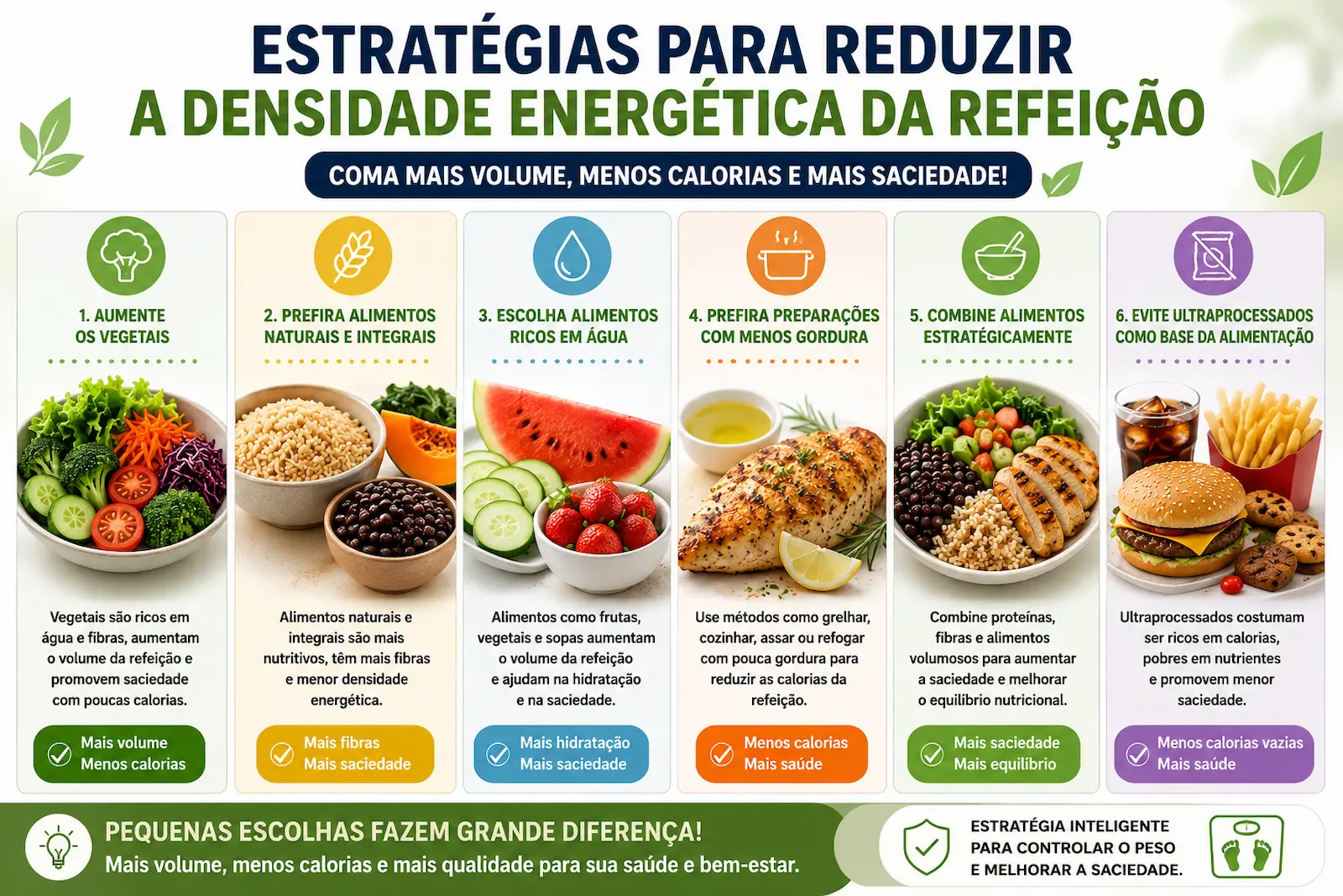 estratégias para reduzir densidade energética da refeição