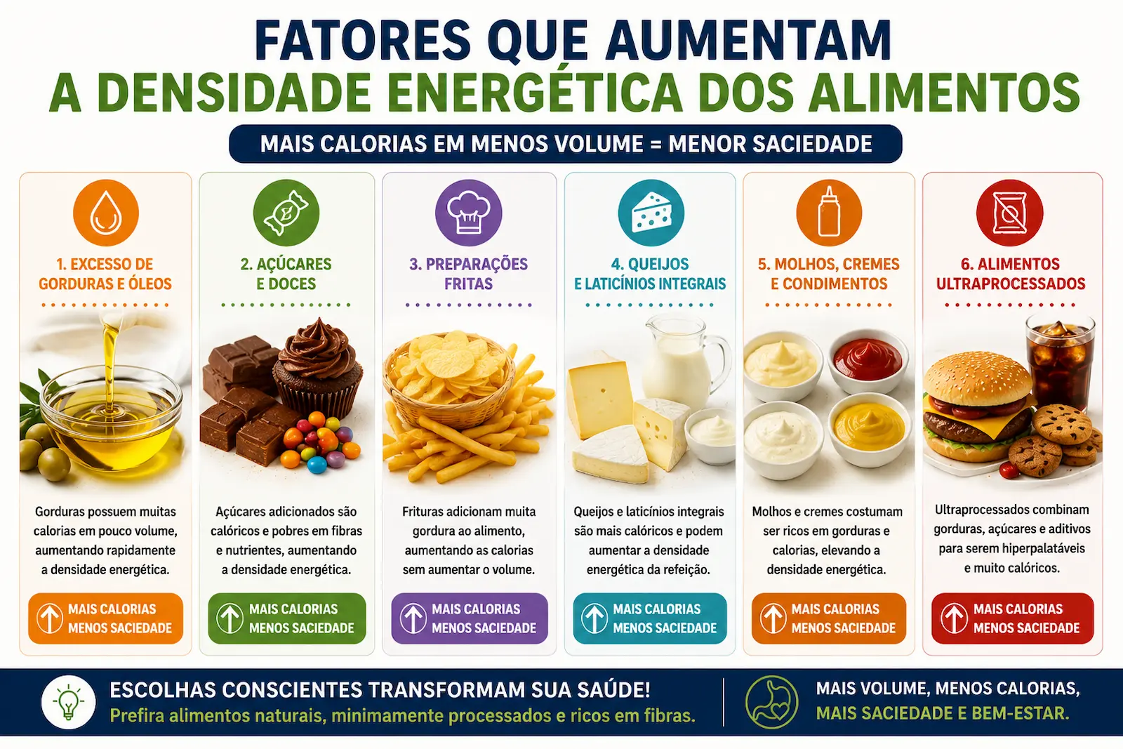 fatores que aumentam a densidade energética dos alimentos