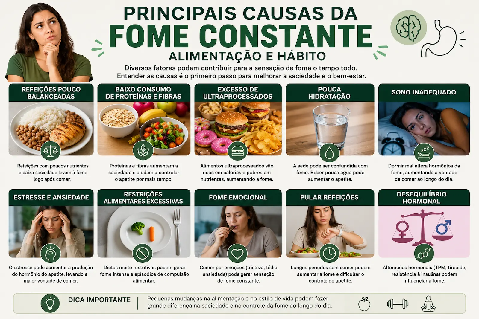 principais causas da fome constante alimentação e hábitos