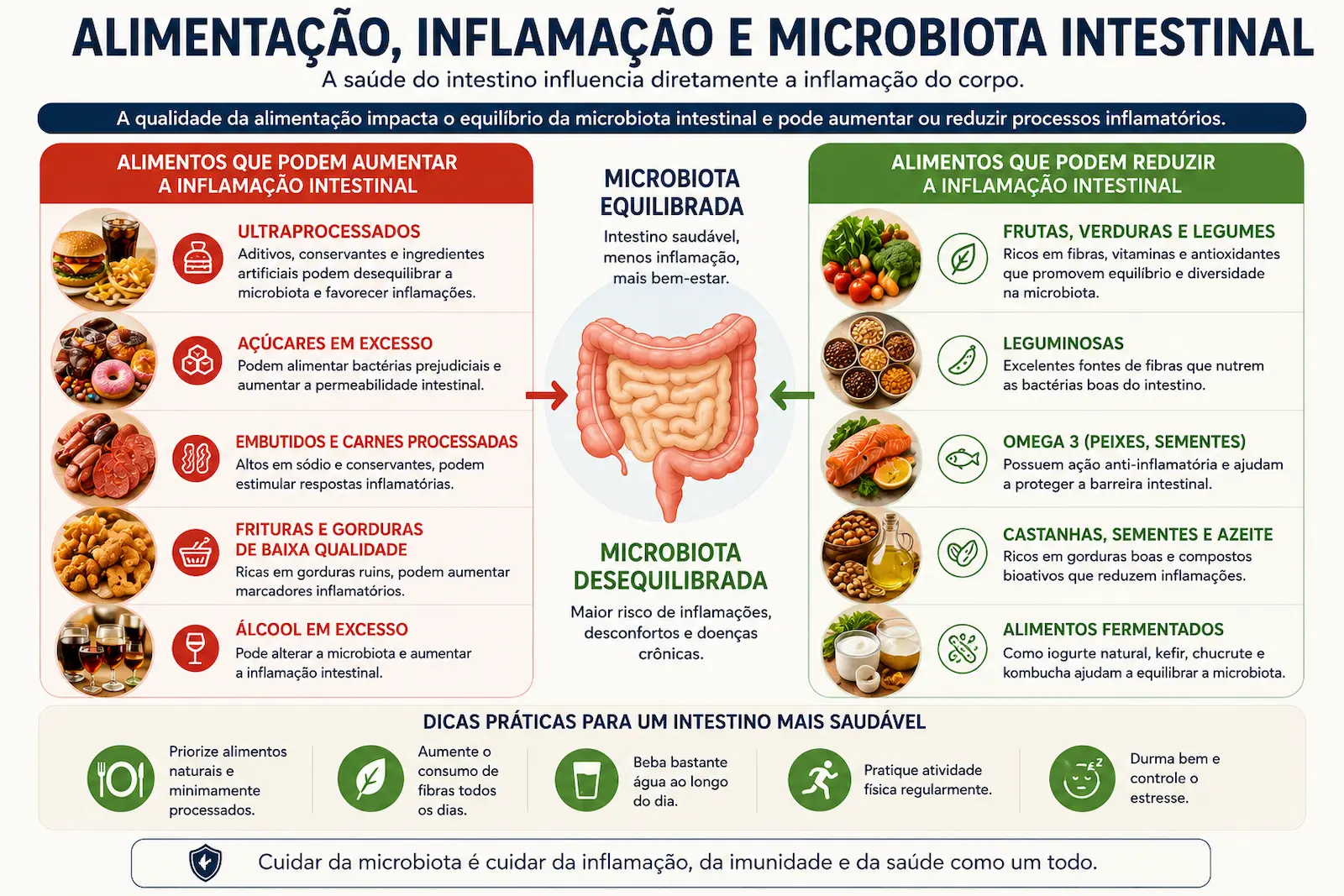 Comparação entre alimentos naturais e alimentos ultraprocessados
