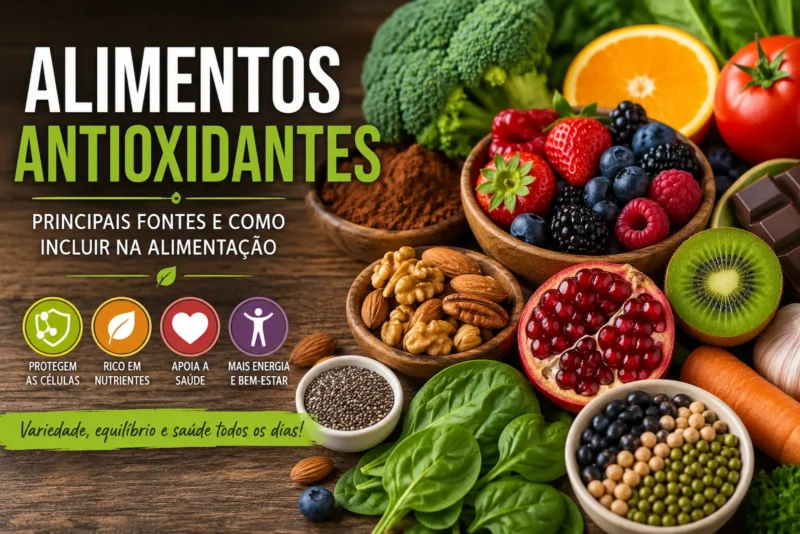 Alimentos antioxidantes: principais fontes e como incluir na alimentação