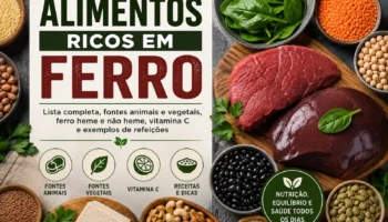 Alimentos ricos em ferro: principais fontes e como incluir na alimentação