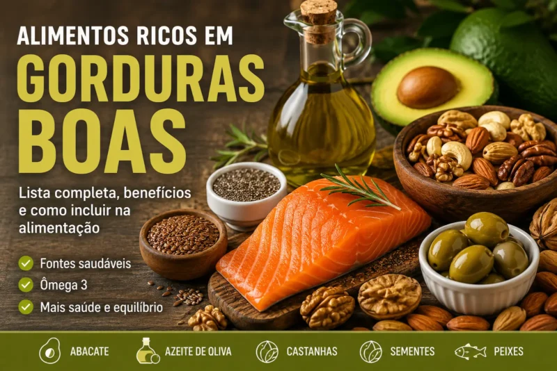 Alimentos ricos em gorduras boas: lista completa e como incluir na alimentação