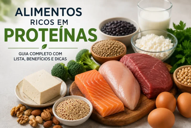 Alimentos ricos em proteínas: lista completa com exemplos e benefícios