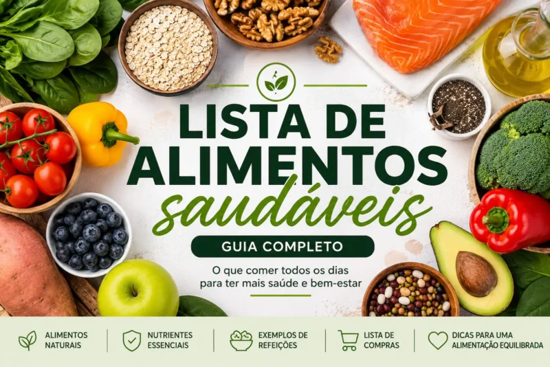 Lista de alimentos saudáveis: guia completo para montar uma alimentação equilibrada