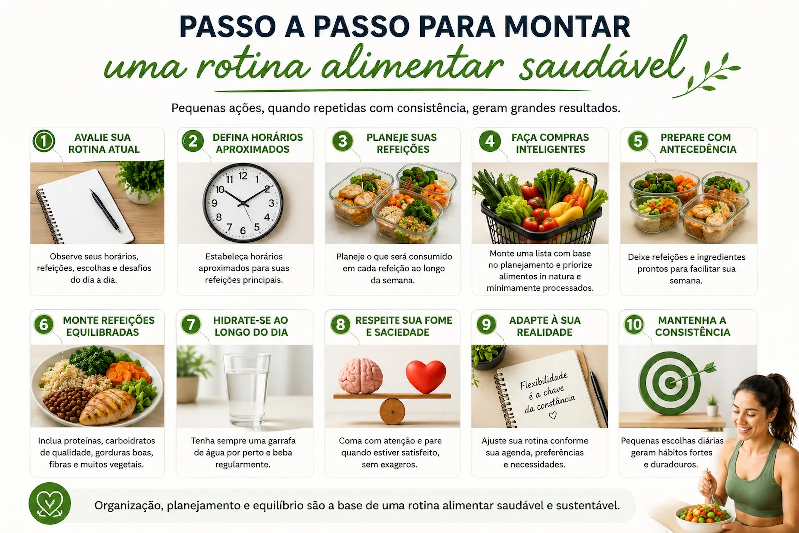 Passo a passo para montar uma rotina alimentar saudável