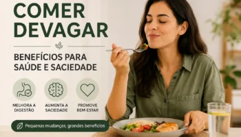 Comer devagar: benefícios para a saúde, digestão e percepção da saciedade