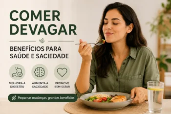 Comer devagar: benefícios para a saúde, digestão e percepção da saciedade