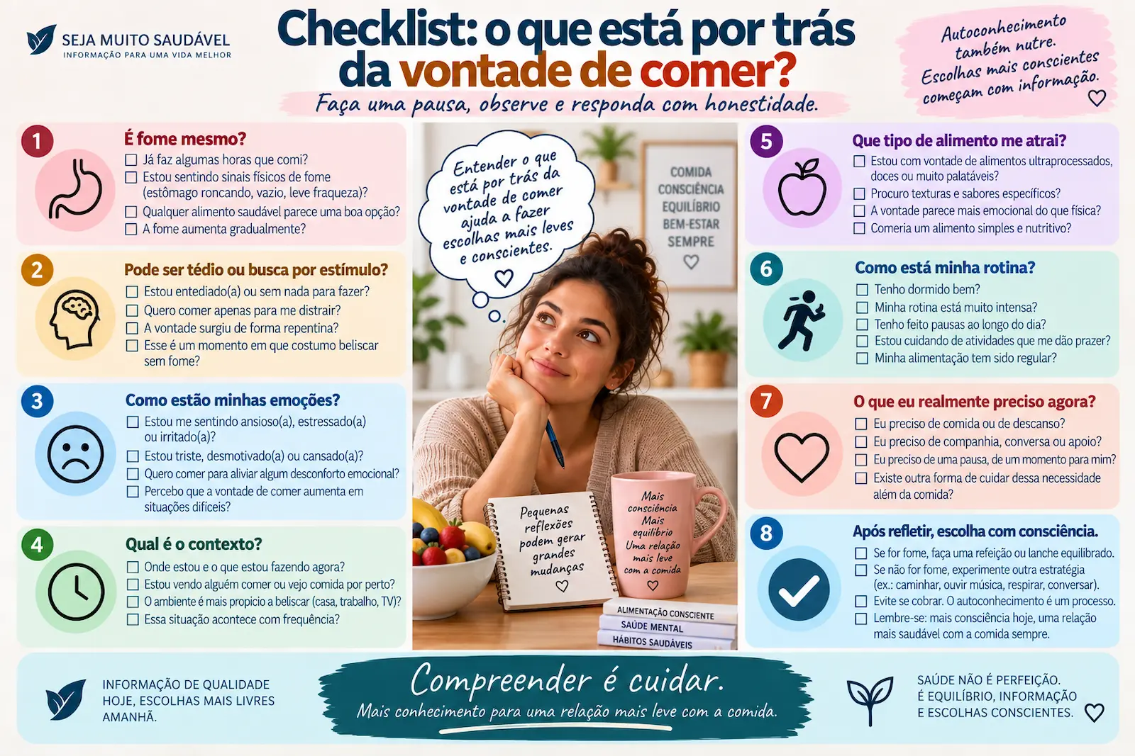 Checklist para entender a vontade de comer por tédio
