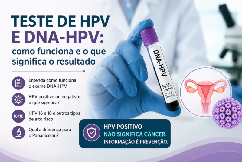 Teste de HPV e DNA-HPV: como funciona e o que significa o resultado